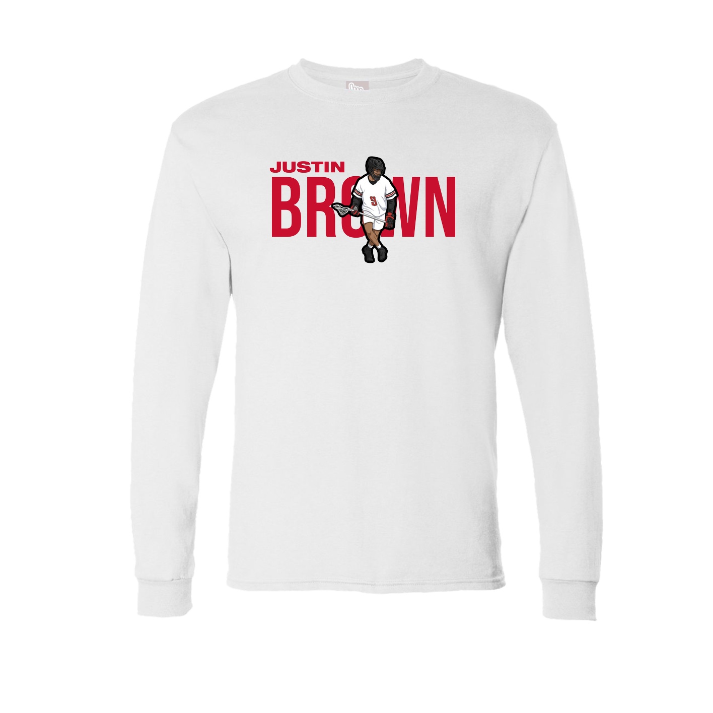 Long Sleeve Tee — Player Name in White