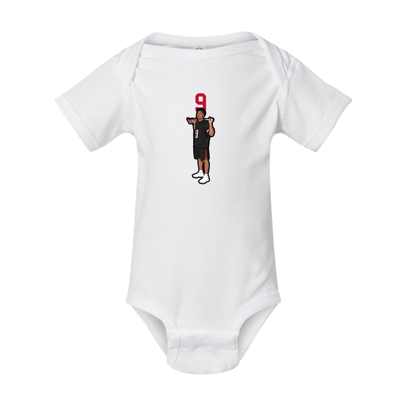Baby Onesie — Number Top in White