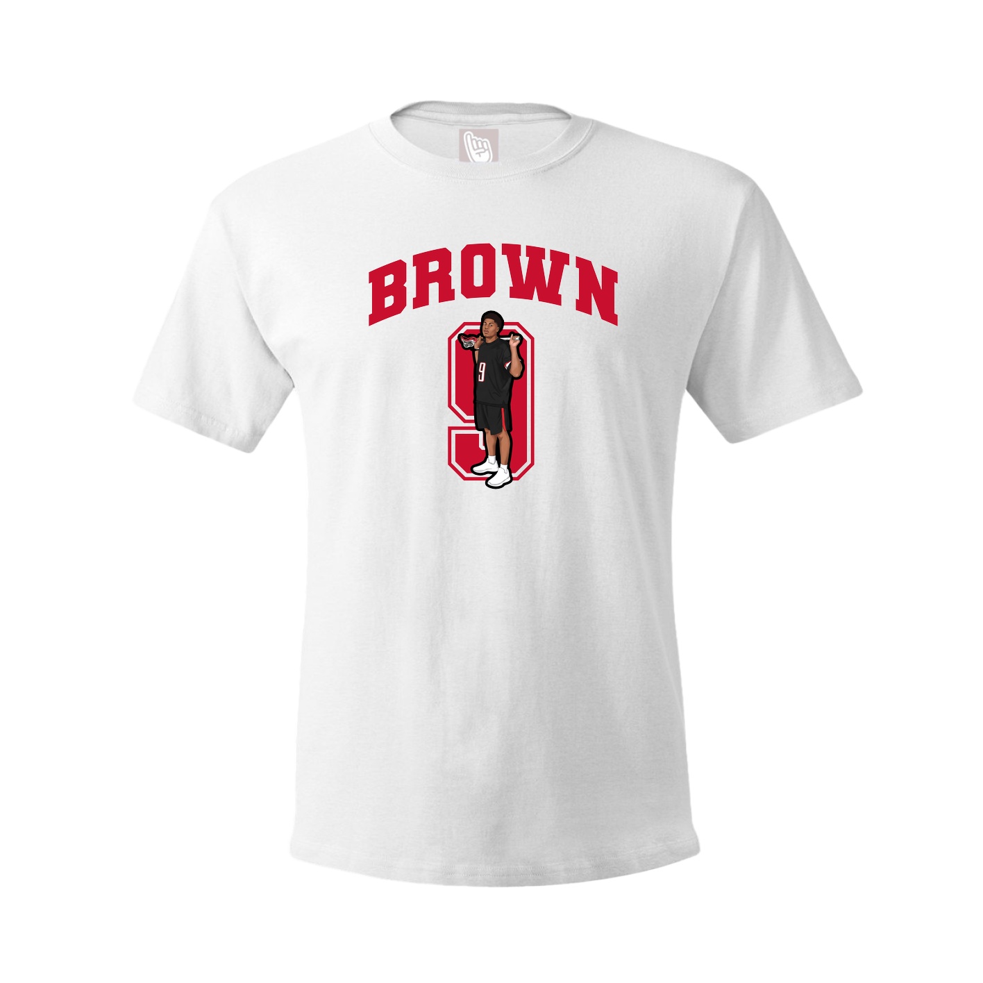 Youth Tee — Number in White