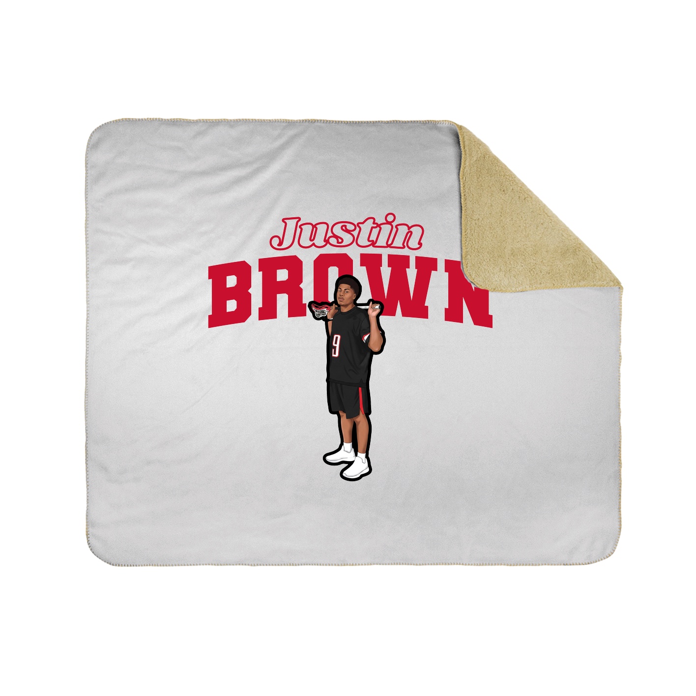 Throw Blanket — Name Arch in White