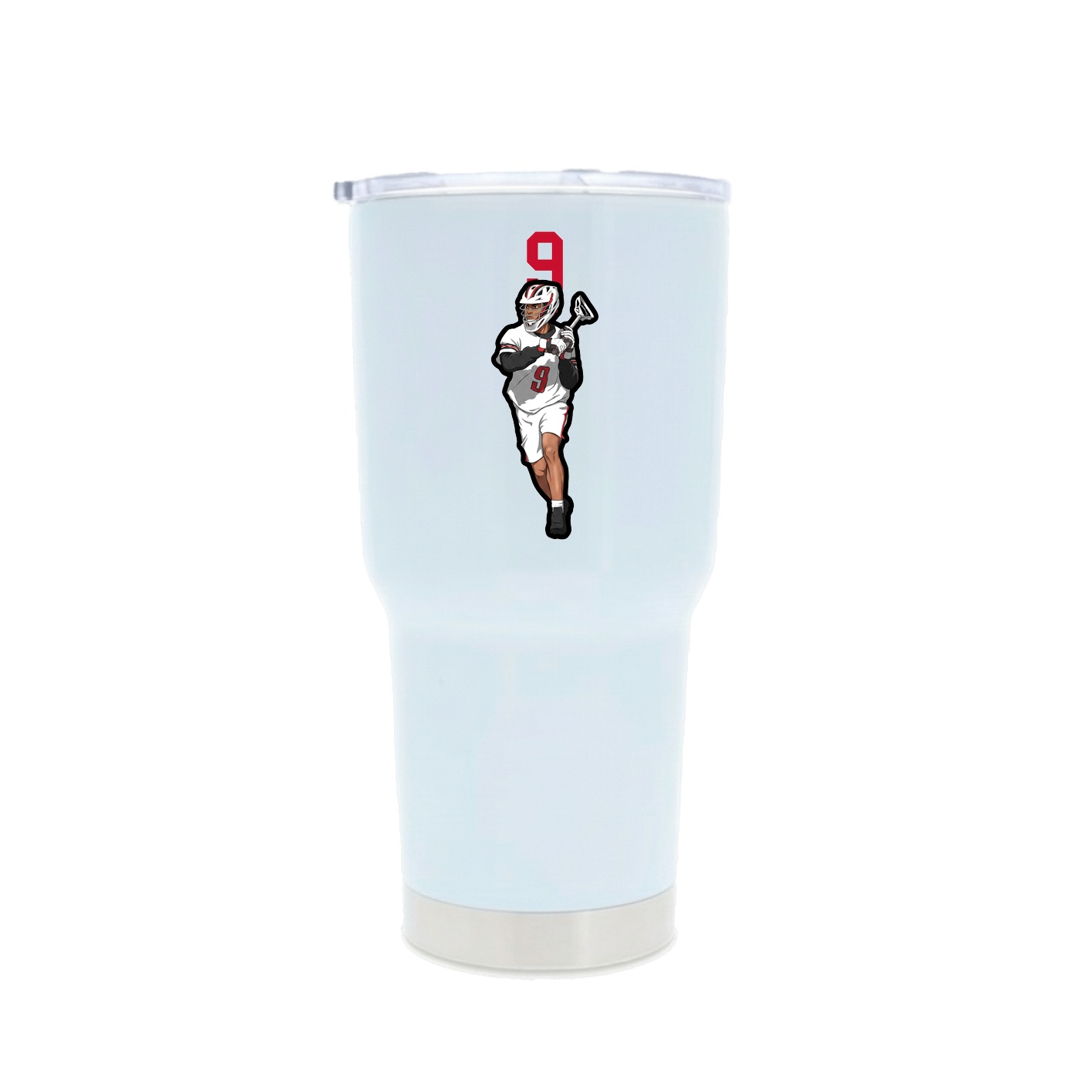 30oz Stainless Steel Tumbler — Number Top in White