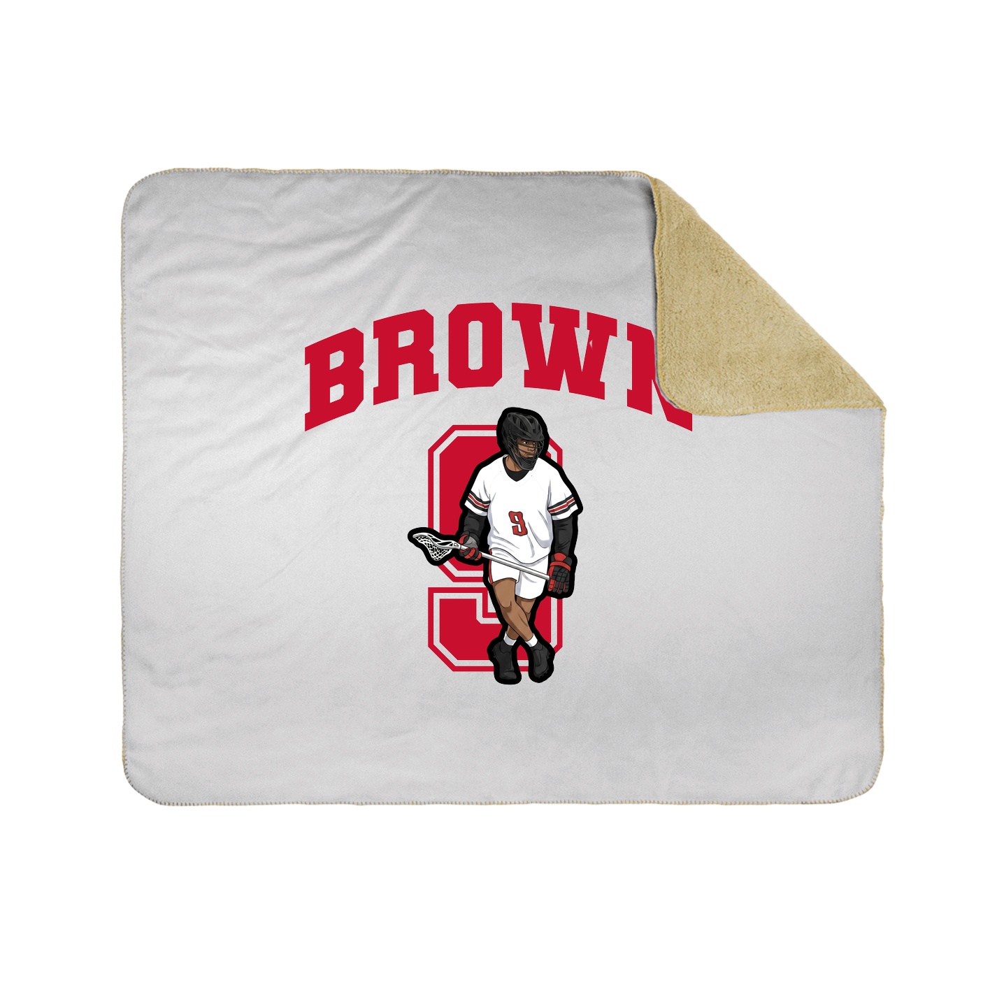 Throw Blanket — Number in White