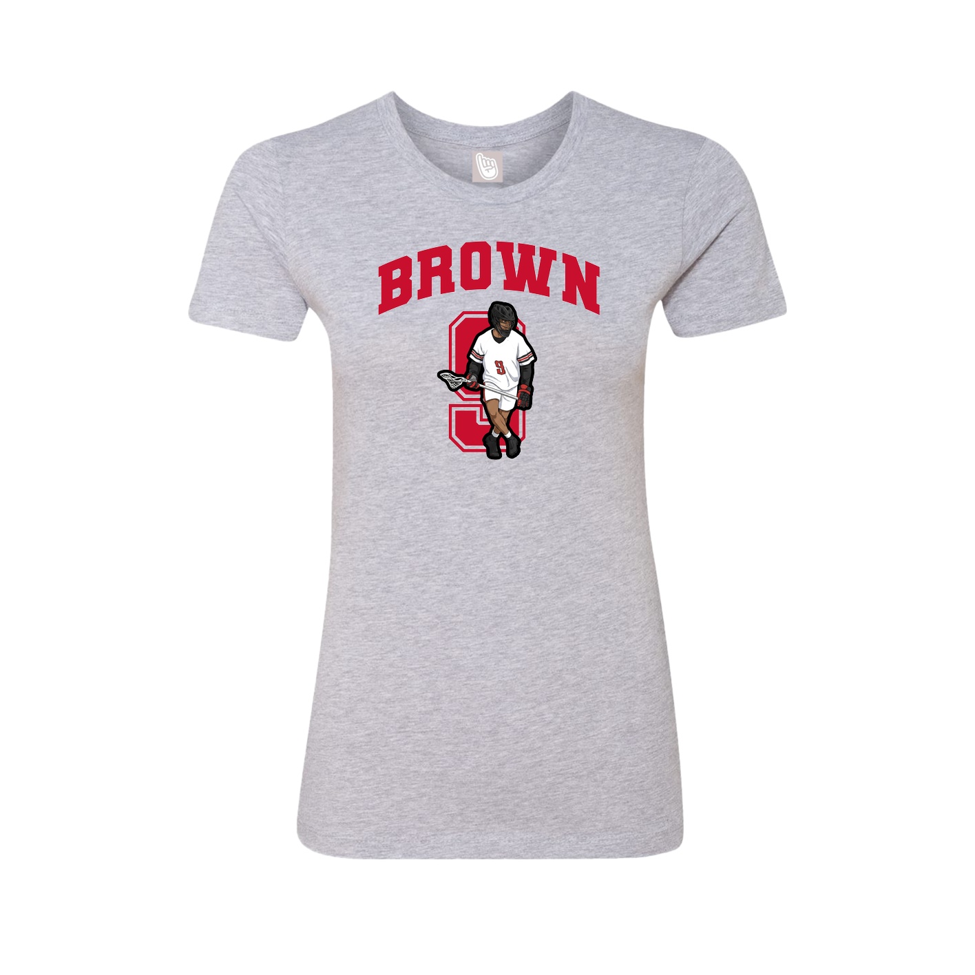 Fitted Women's Tee — Number in Grey