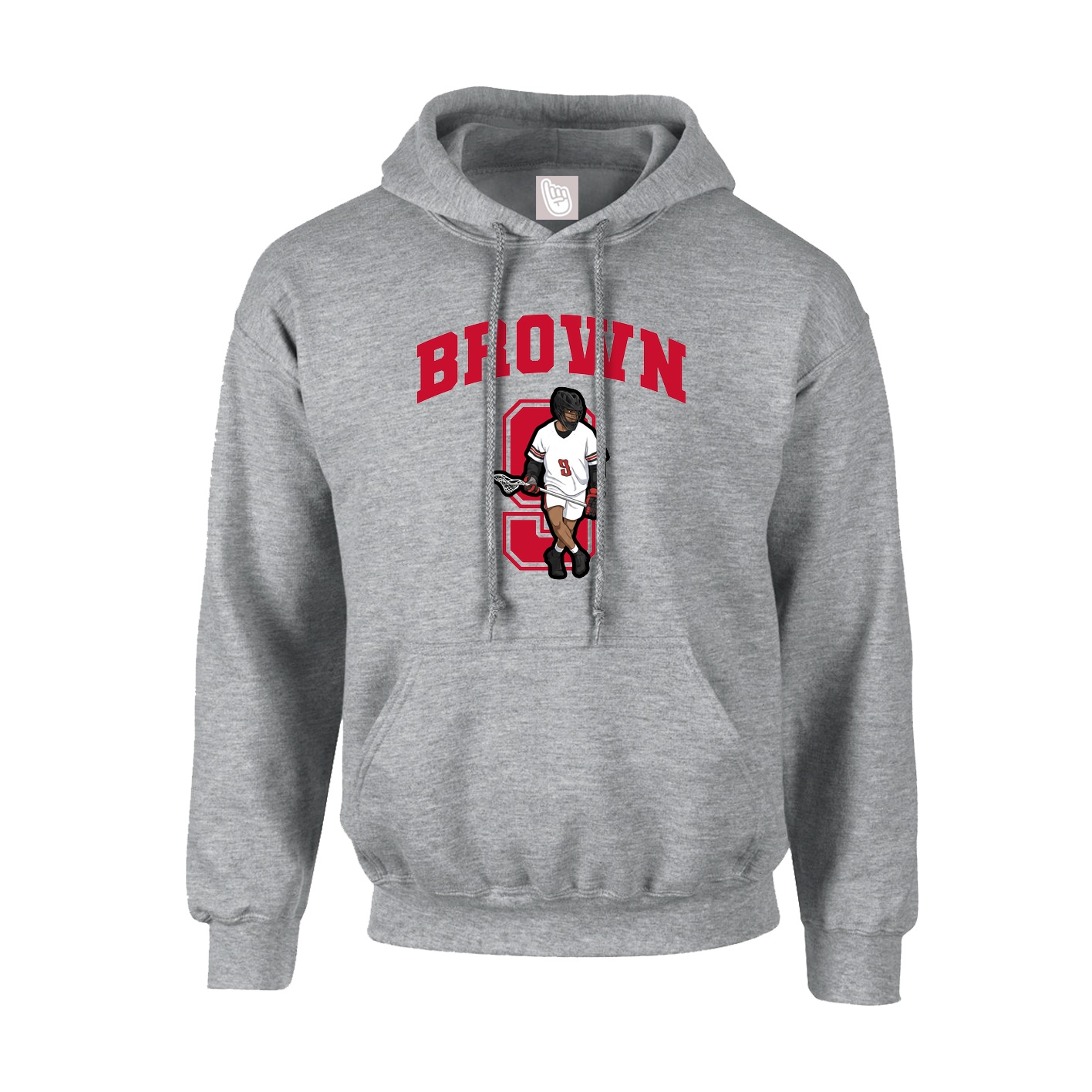 Hoodie — Number in Grey