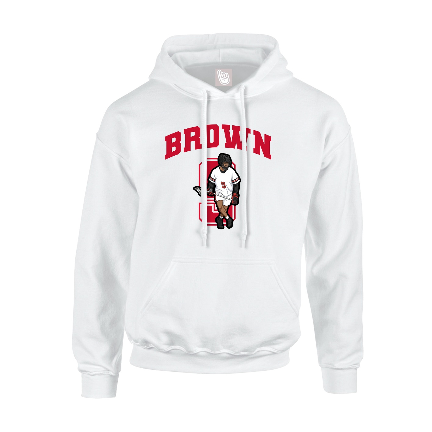 Youth Hoodie — Number in White