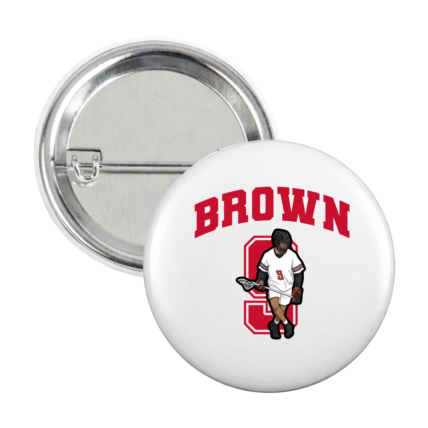 Game Day Button — Number in White