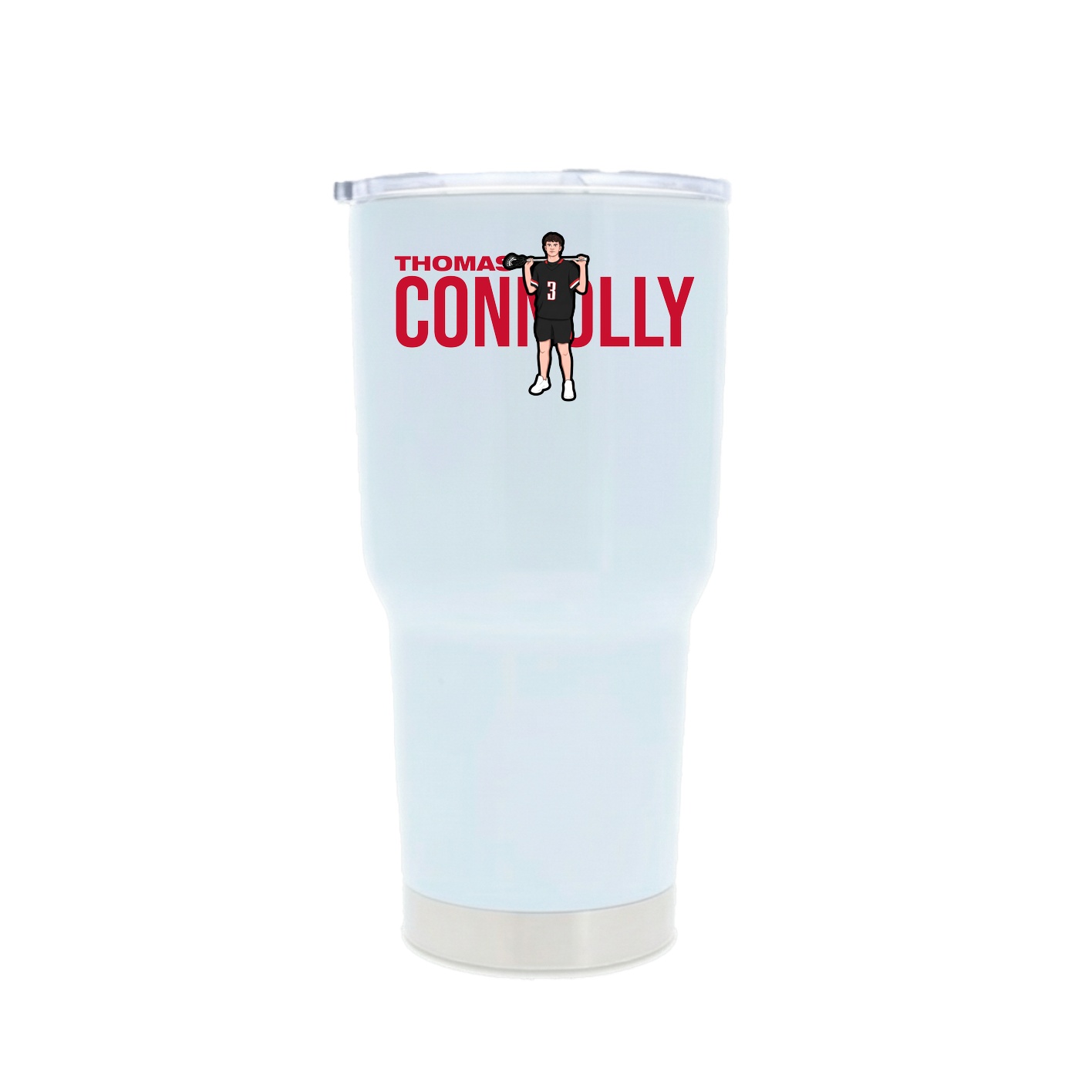 30oz Stainless Steel Tumbler — Player Name in White