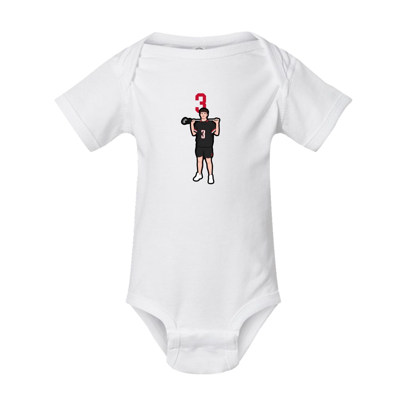 Baby Onesie — Number Top in White