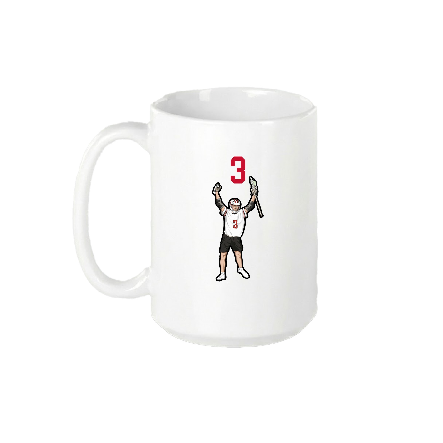 15oz Coffee Mug — Number Top in White