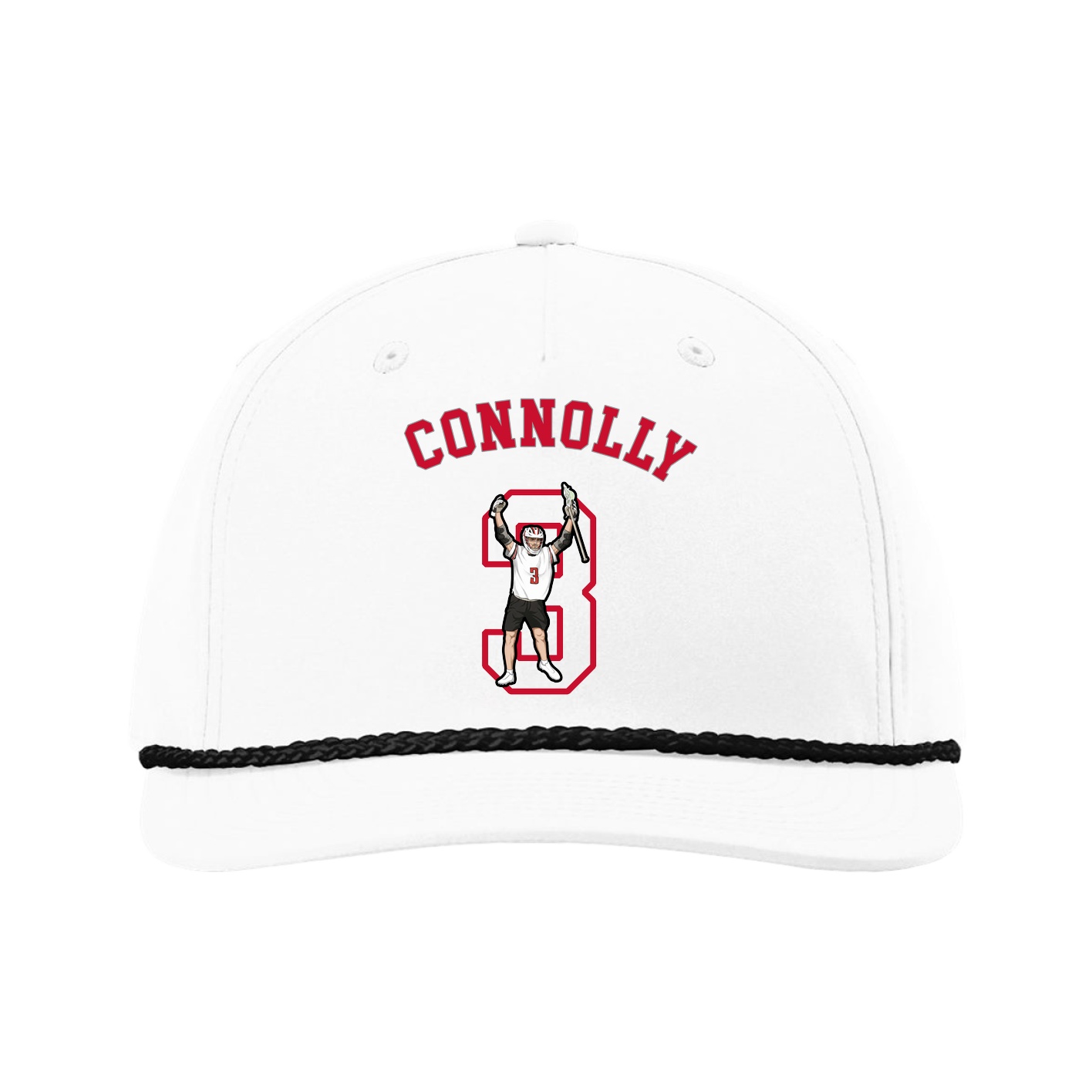 Five-Panel Classic Rope Cap — Shirsey Arch in White