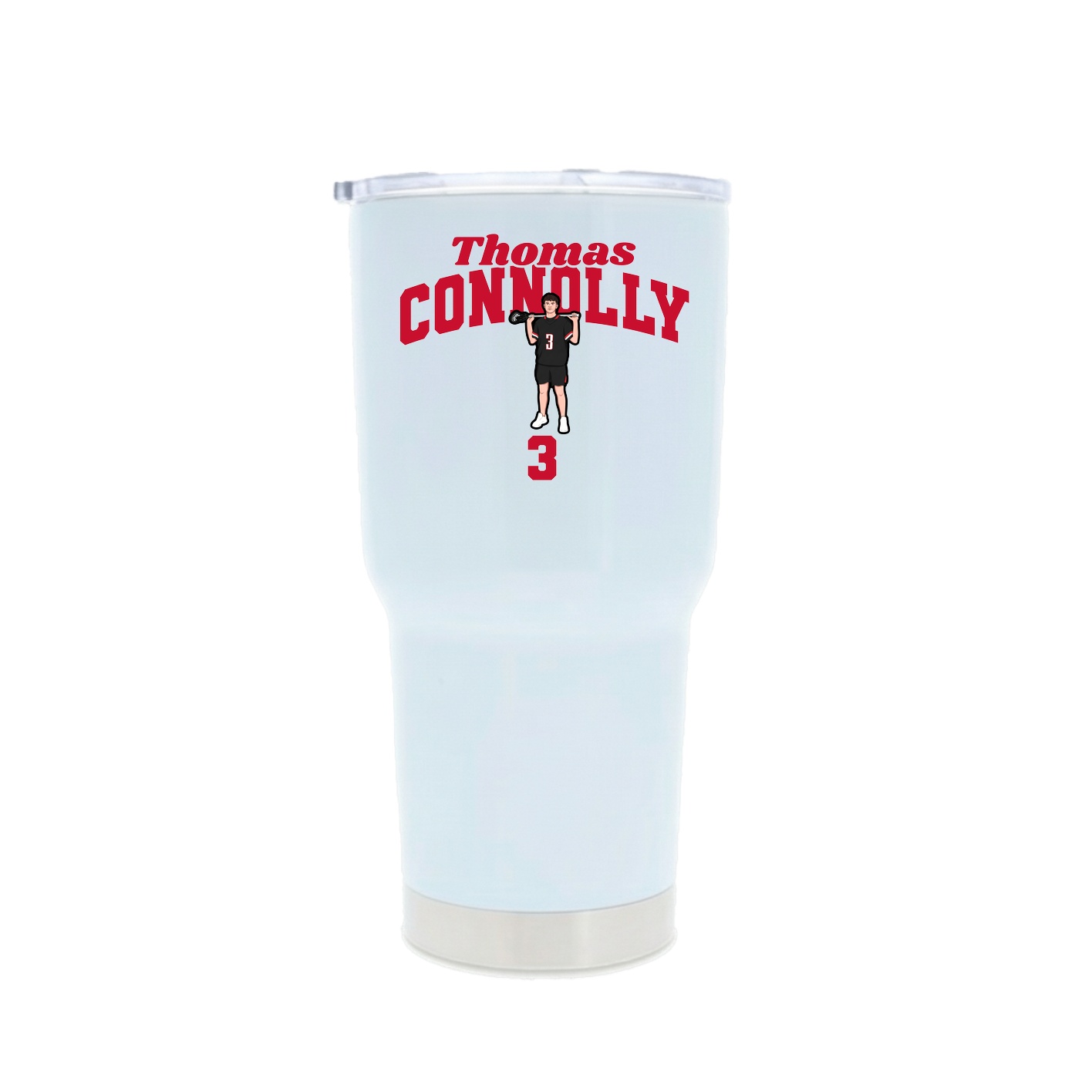 30oz Stainless Steel Tumbler — Signature Arch in White