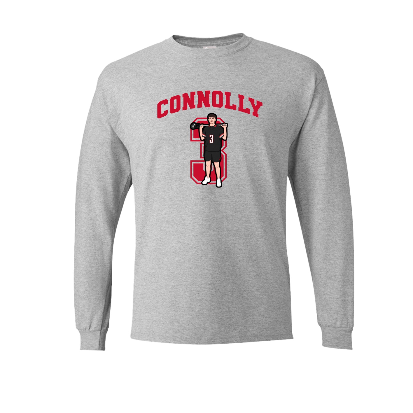Long Sleeve Tee — Number in Grey