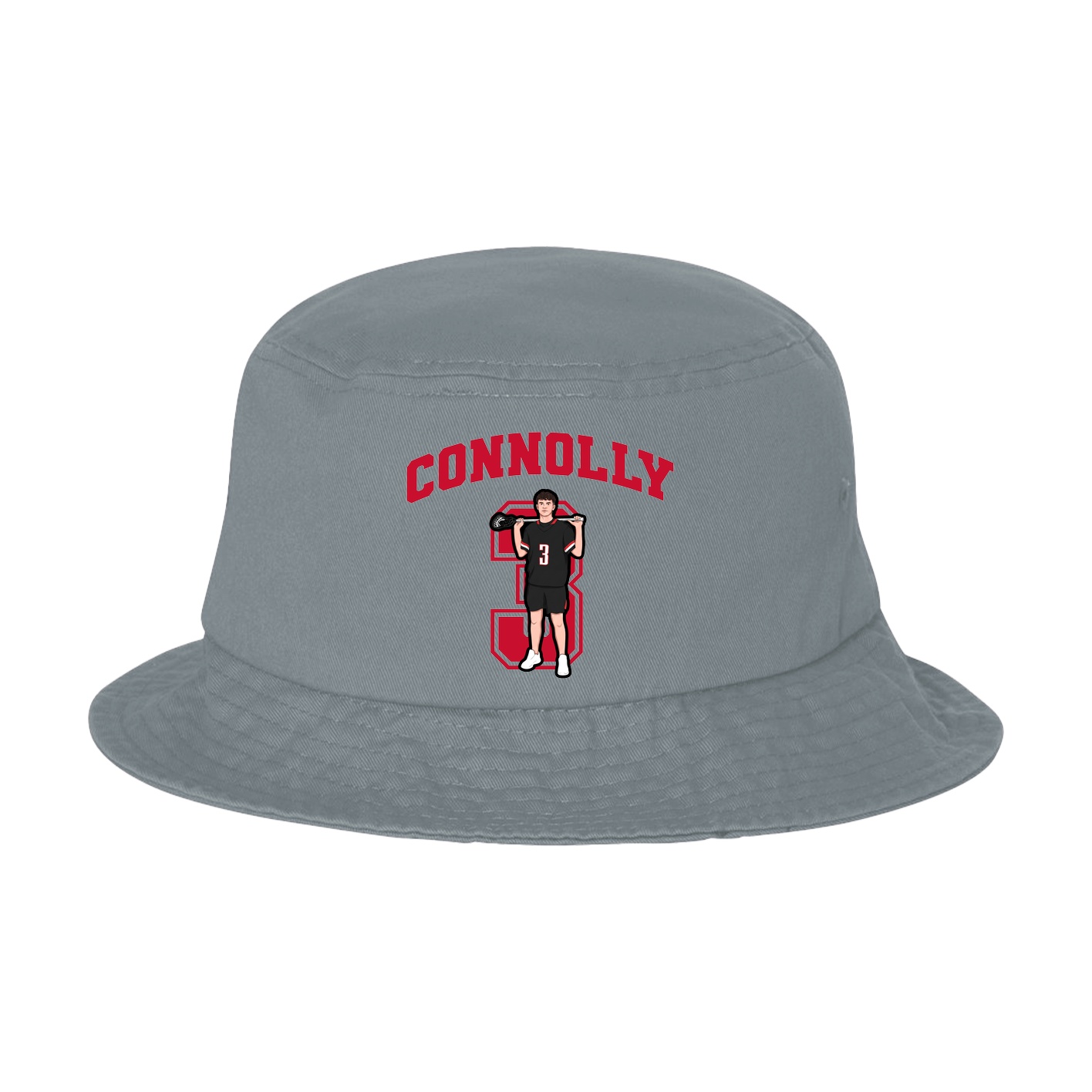 Bucket Cap — Number in Grey