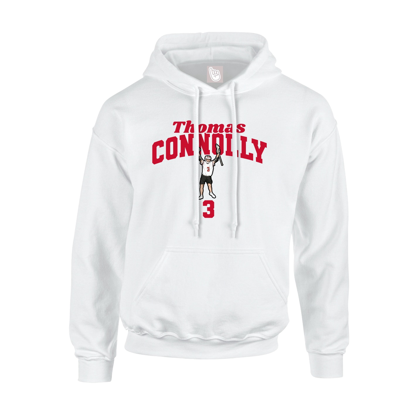 Hoodie — Signature Arch in White