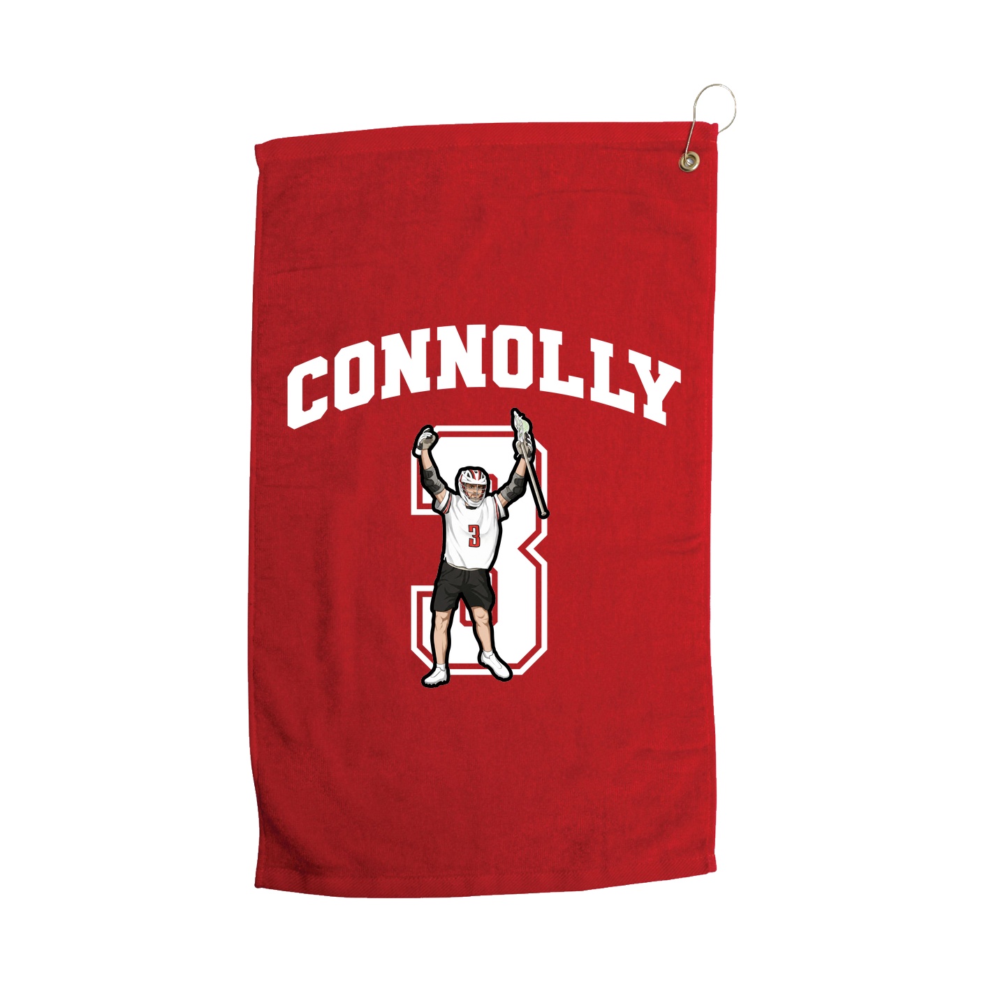 Golf Towel — Number in Red