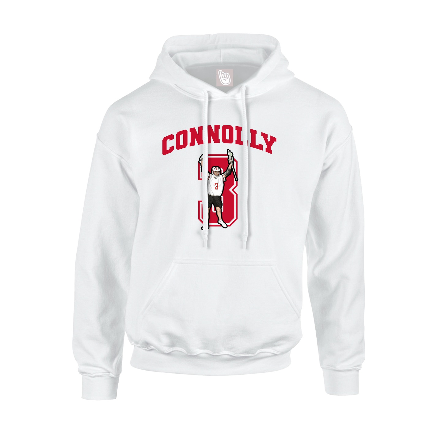 Hoodie — Number in White