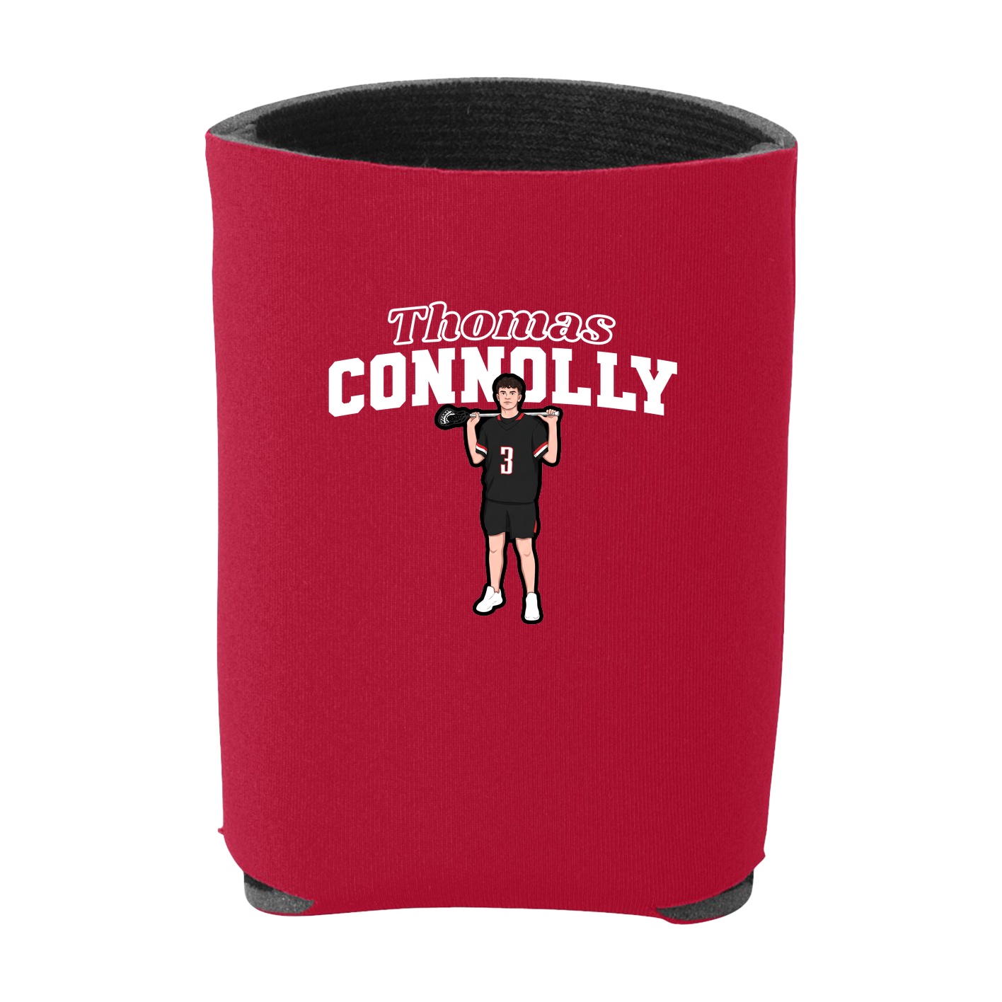 Can Holder — Name Arch in Red
