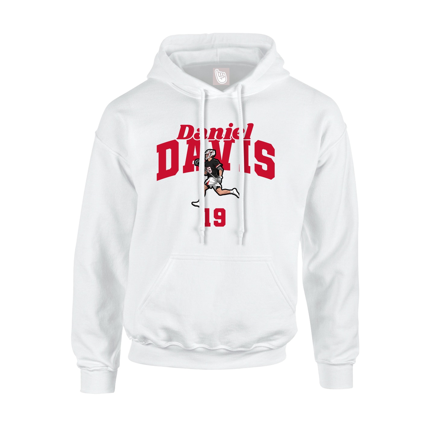 Hoodie — Signature Arch in White