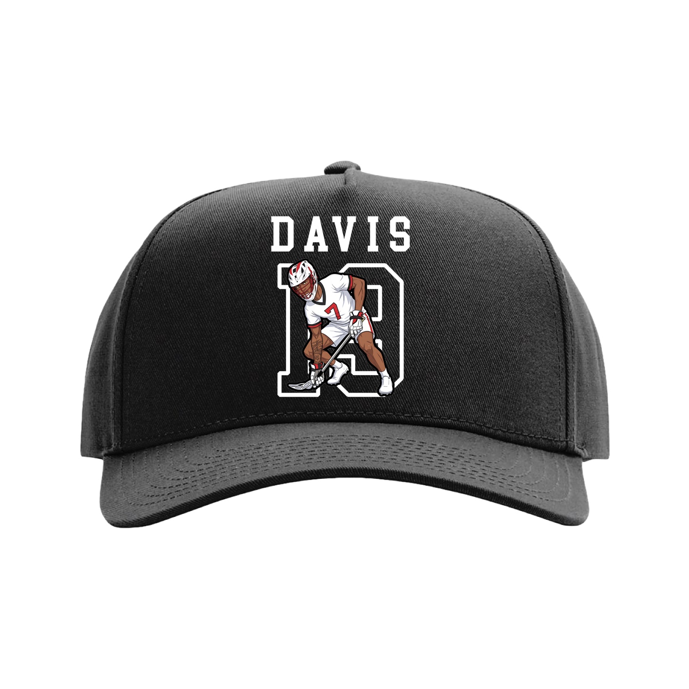Full Fabric Five-Panel Champ Cap — Shirsey in Black