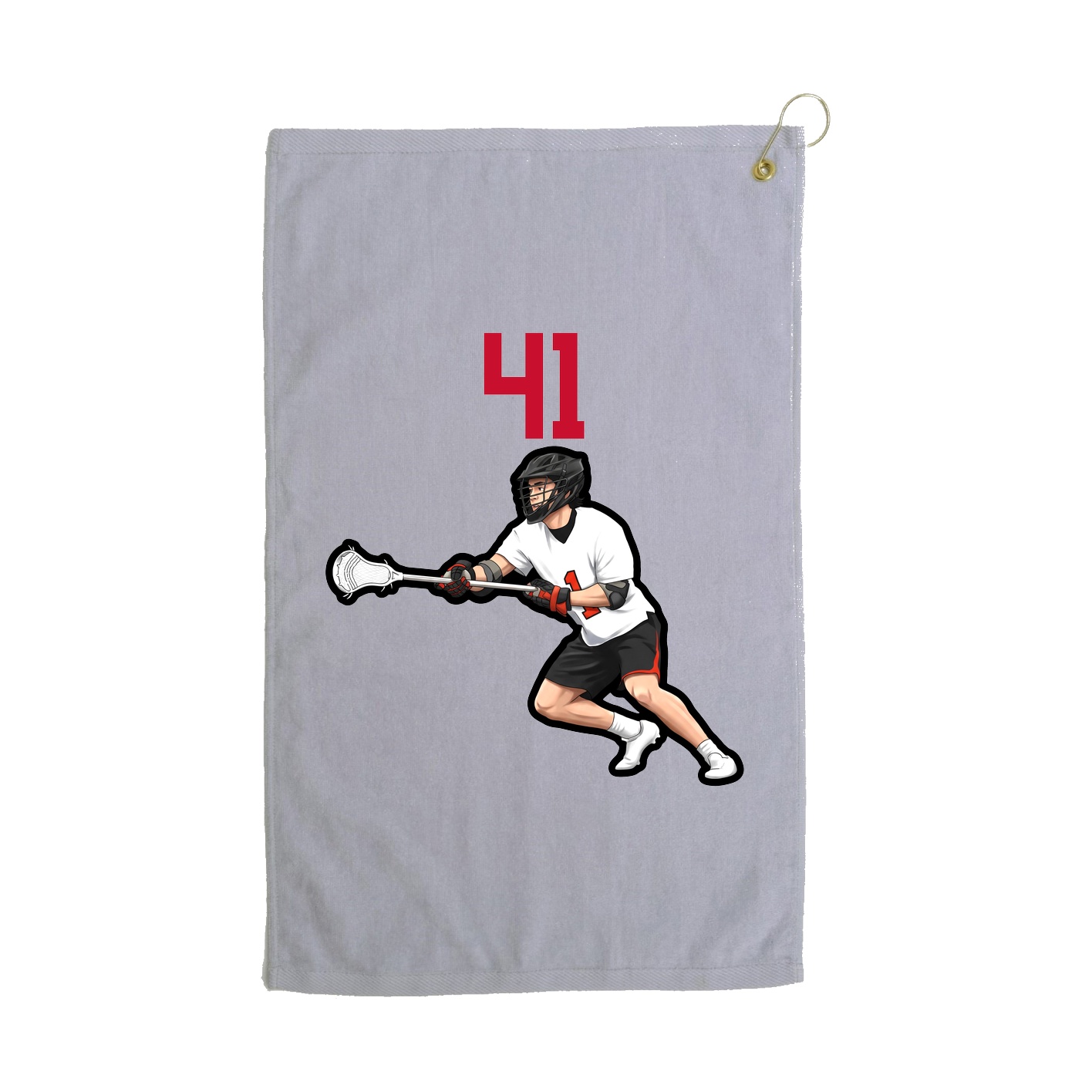 Golf Towel — Number Top in Grey