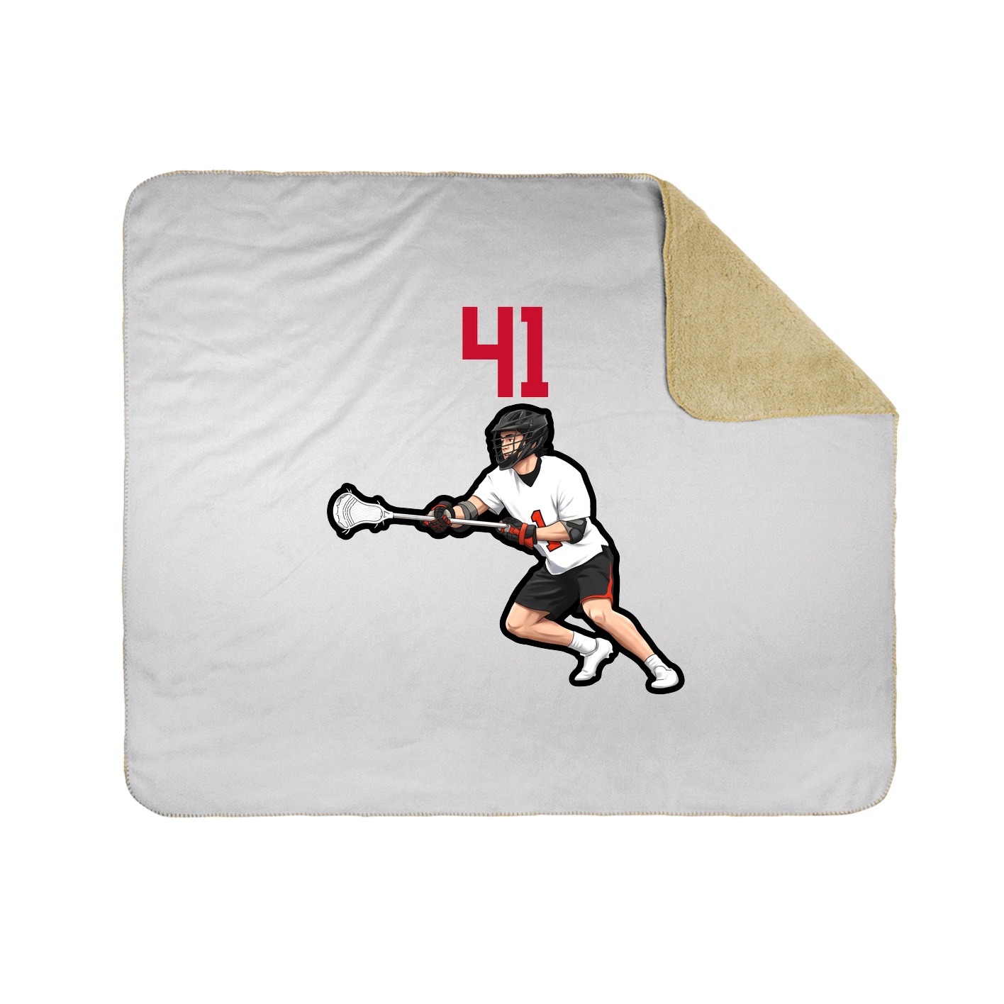 Throw Blanket — Number Top in White