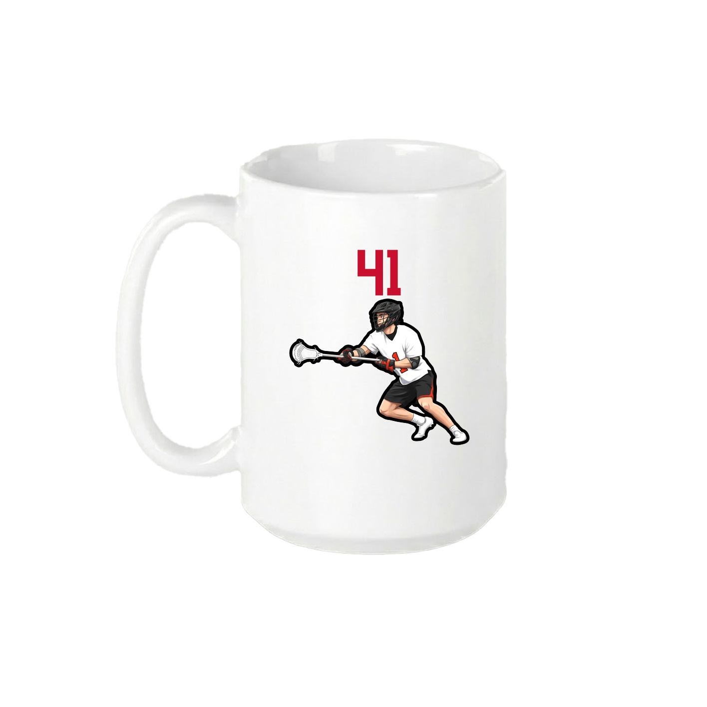 15oz Coffee Mug — Number Top in White