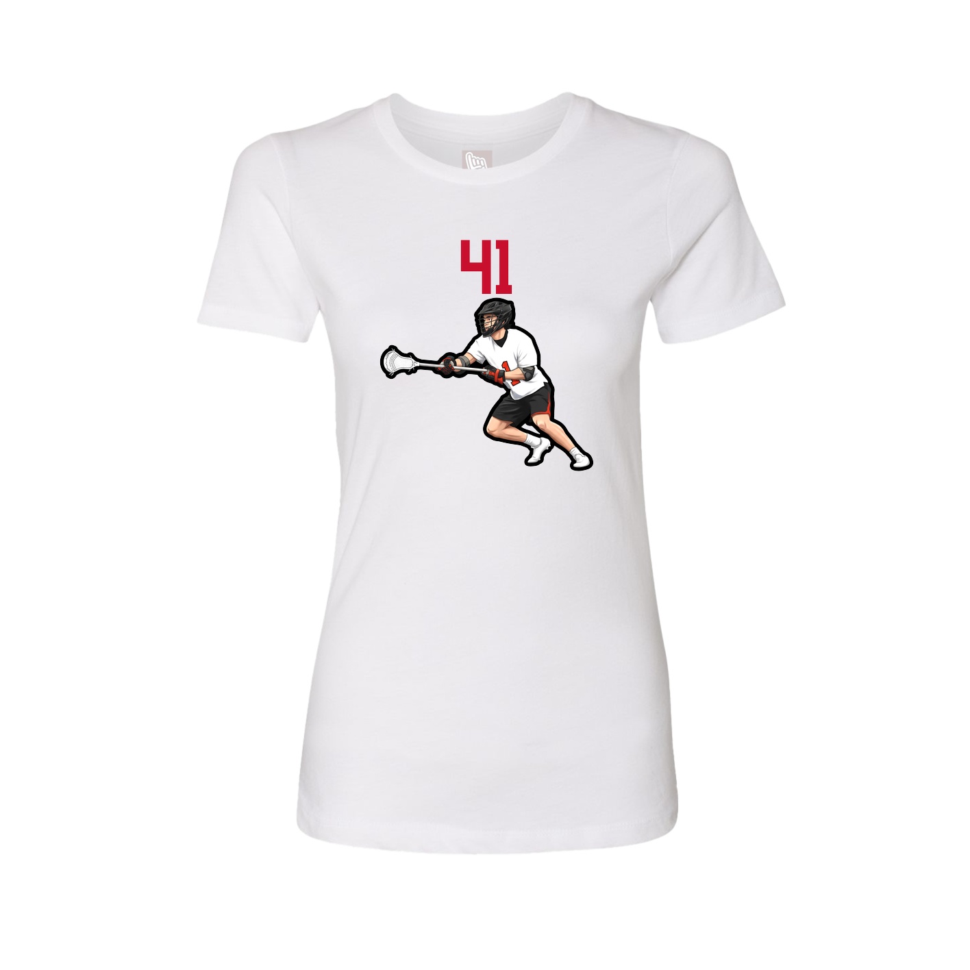Womens Tee — Number Top in White