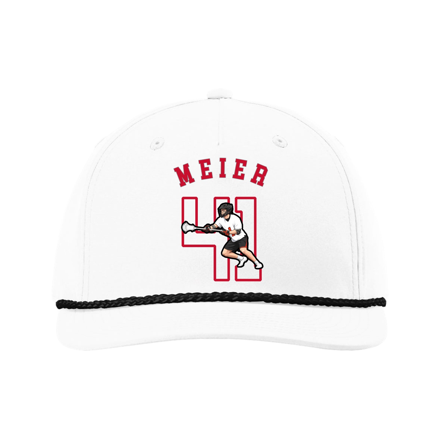 Five-Panel Classic Rope Cap — Shirsey Arch in White