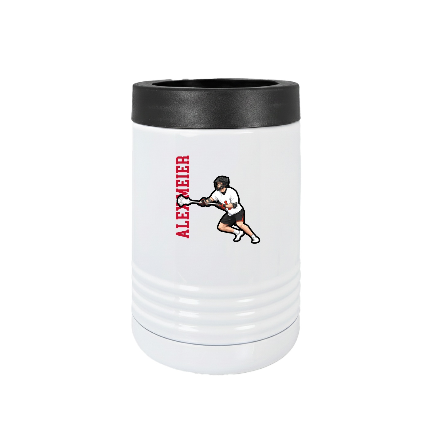 Beverage Holder — Name Vertical in White