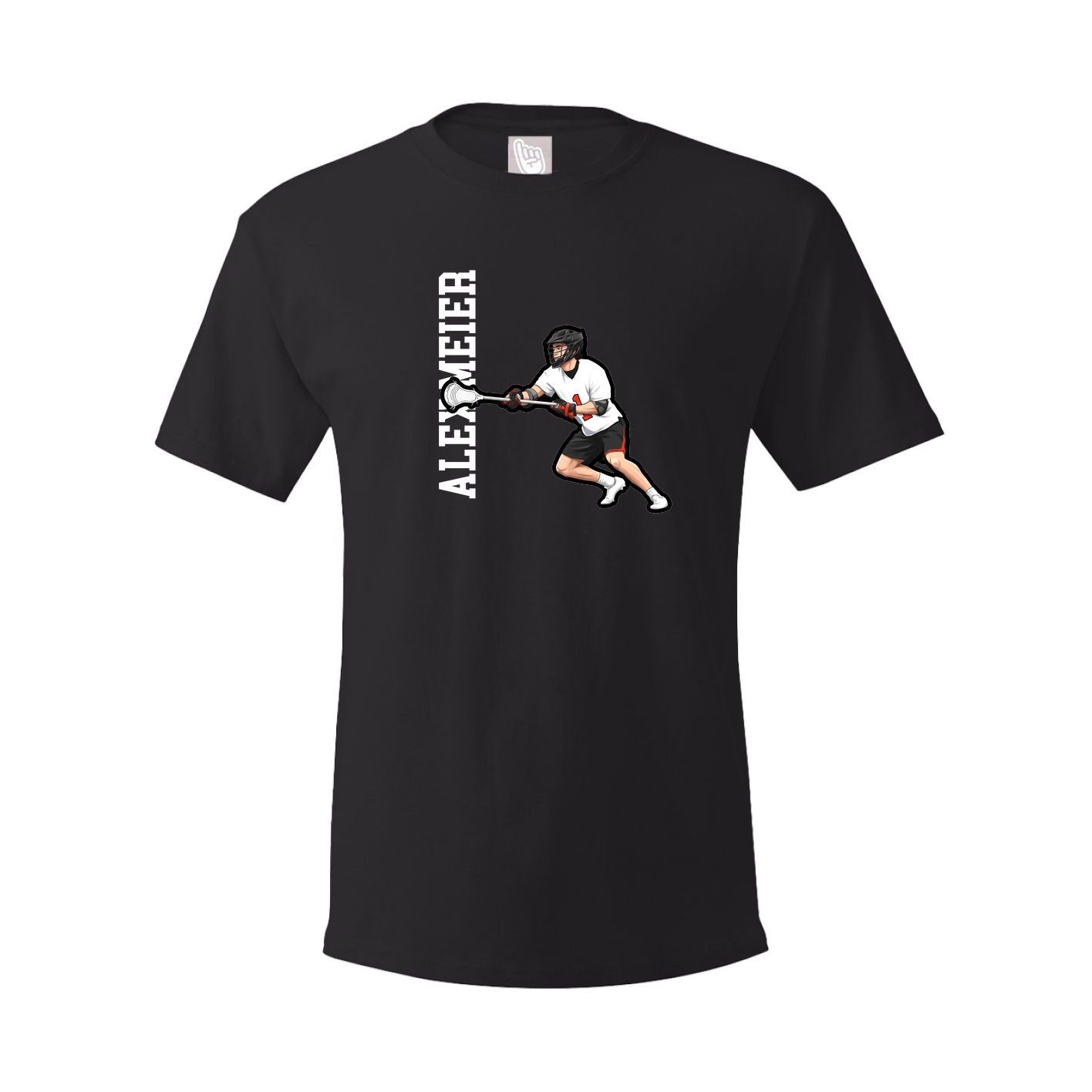Youth Tee — Name Vertical in Black
