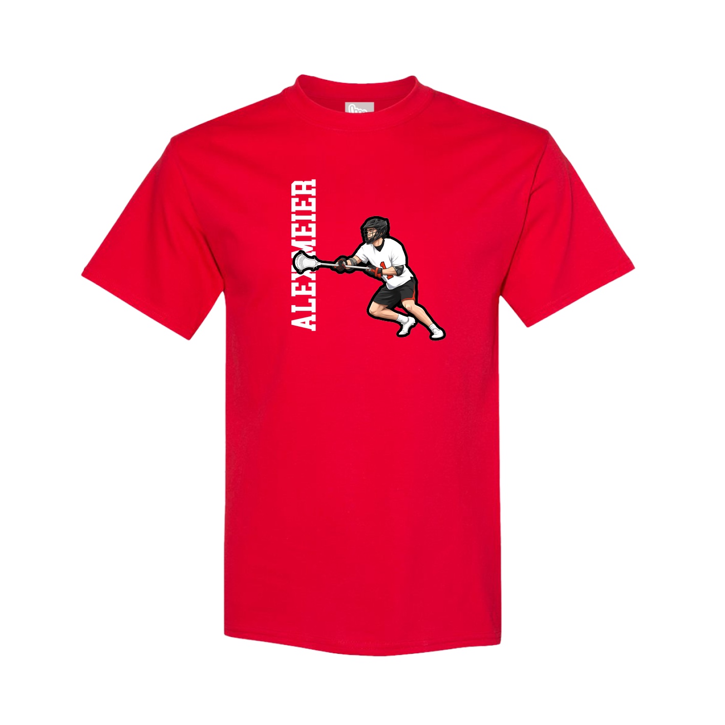Youth Tee — Name Vertical in Red