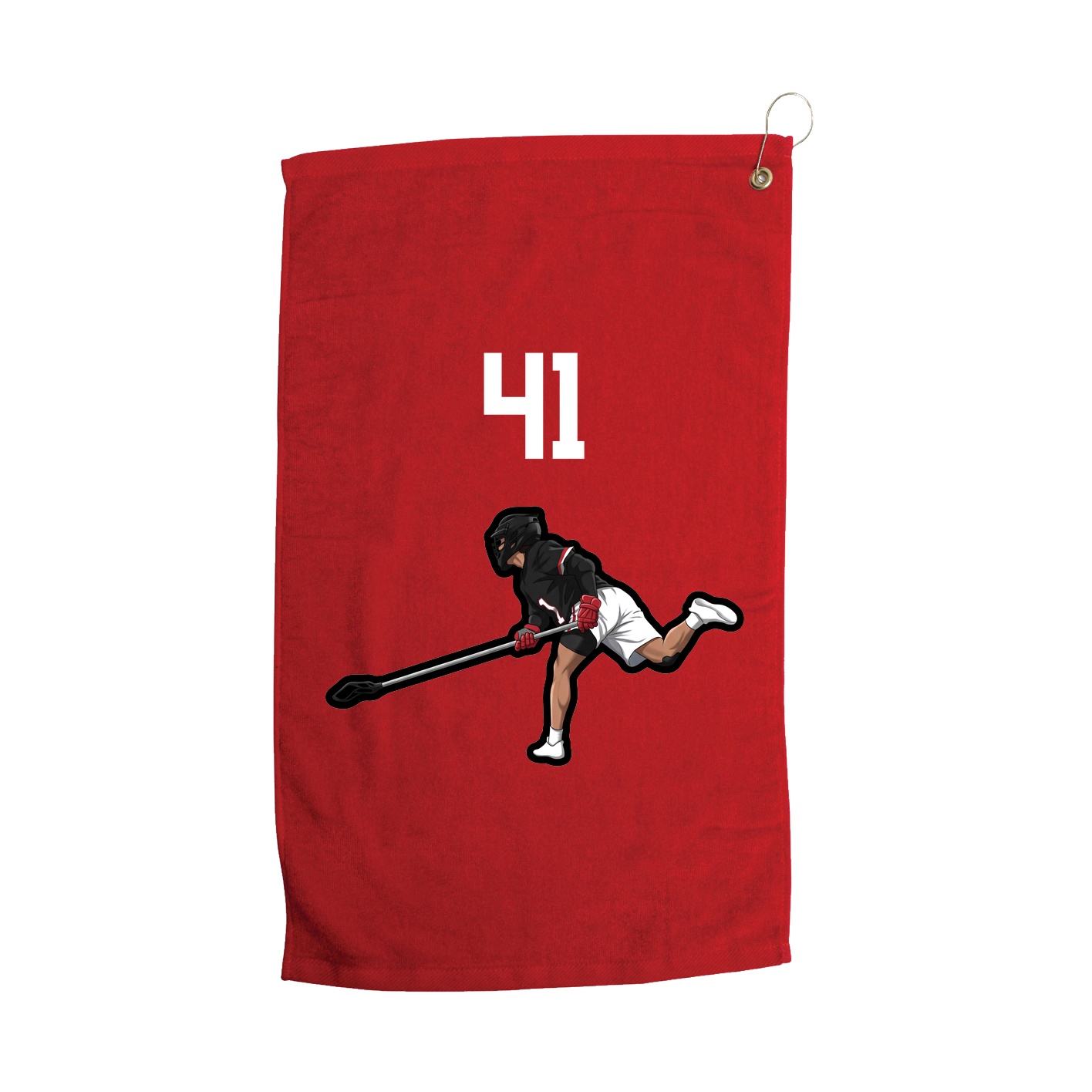 Golf Towel — Number Top in Red