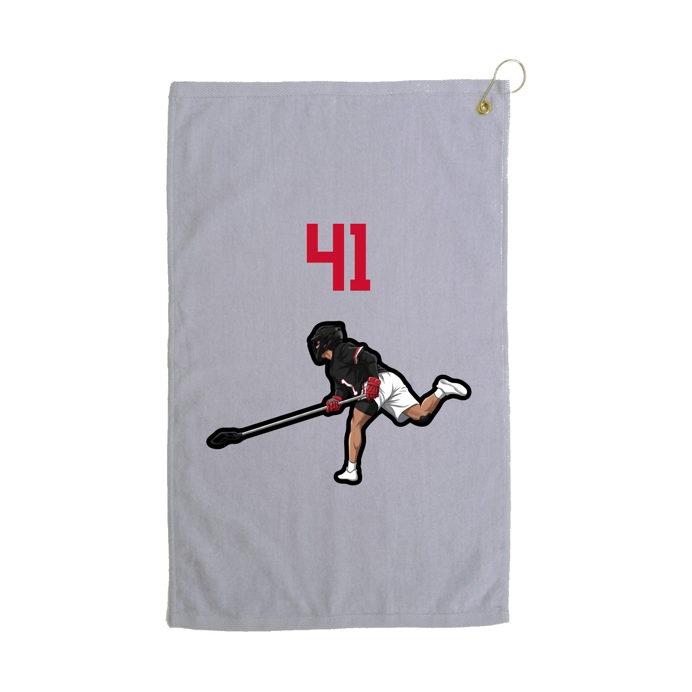 Golf Towel — Number Top in Grey