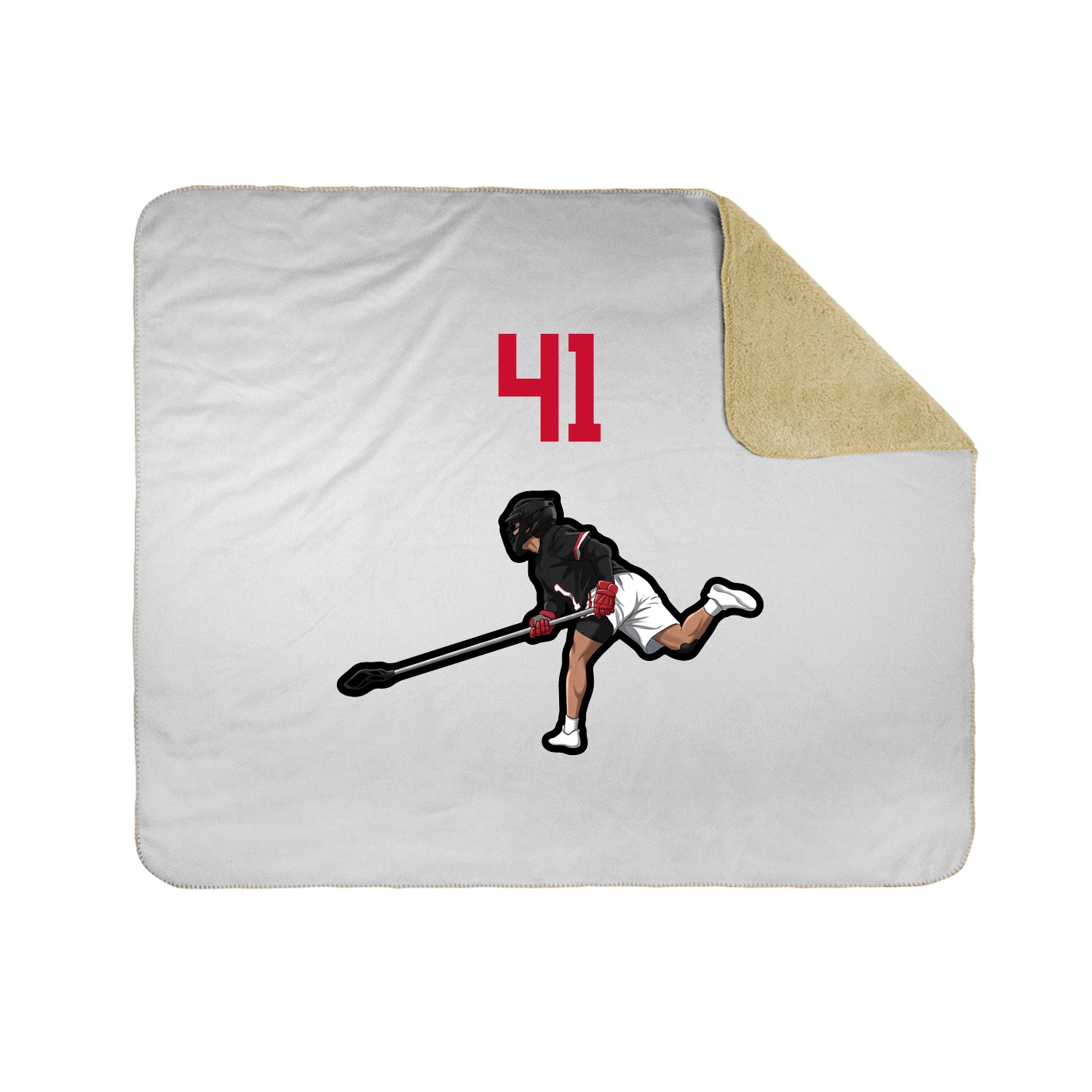 Throw Blanket — Number Top in White