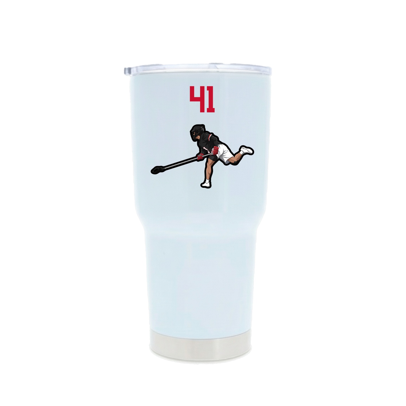 30oz Stainless Steel Tumbler — Number Top in White