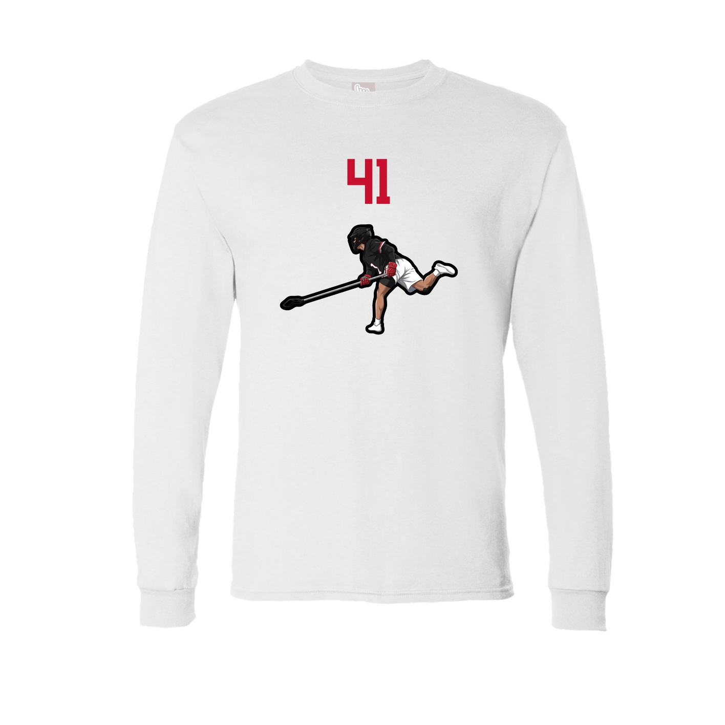 Long Sleeve Tee — Number Top in White