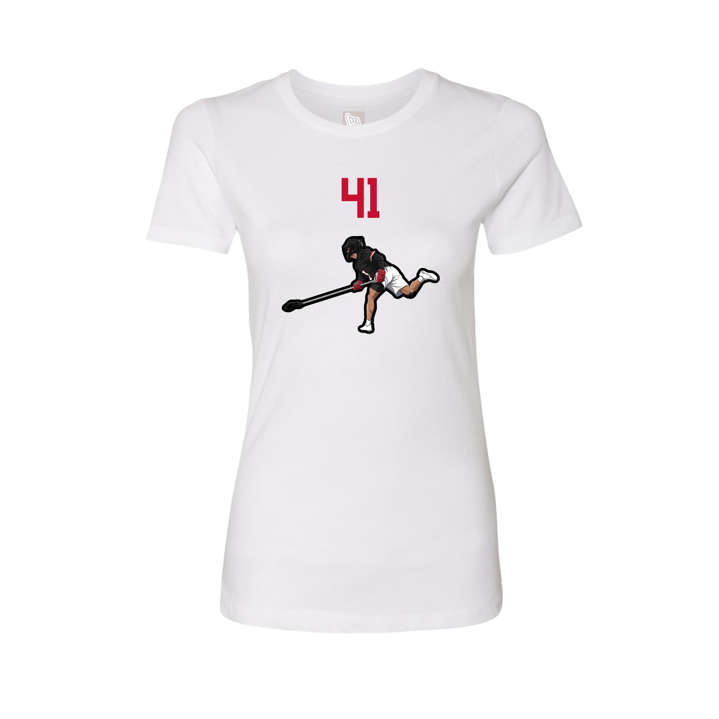 Fitted Women's Tee — Number Top in White