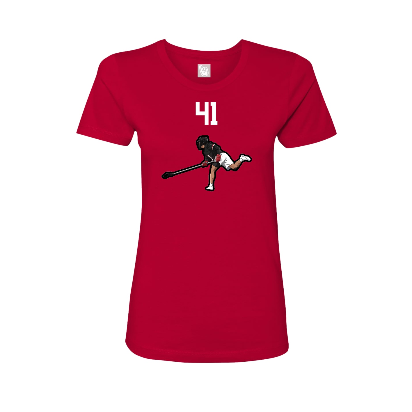 Womens Tee — Number Top in Red
