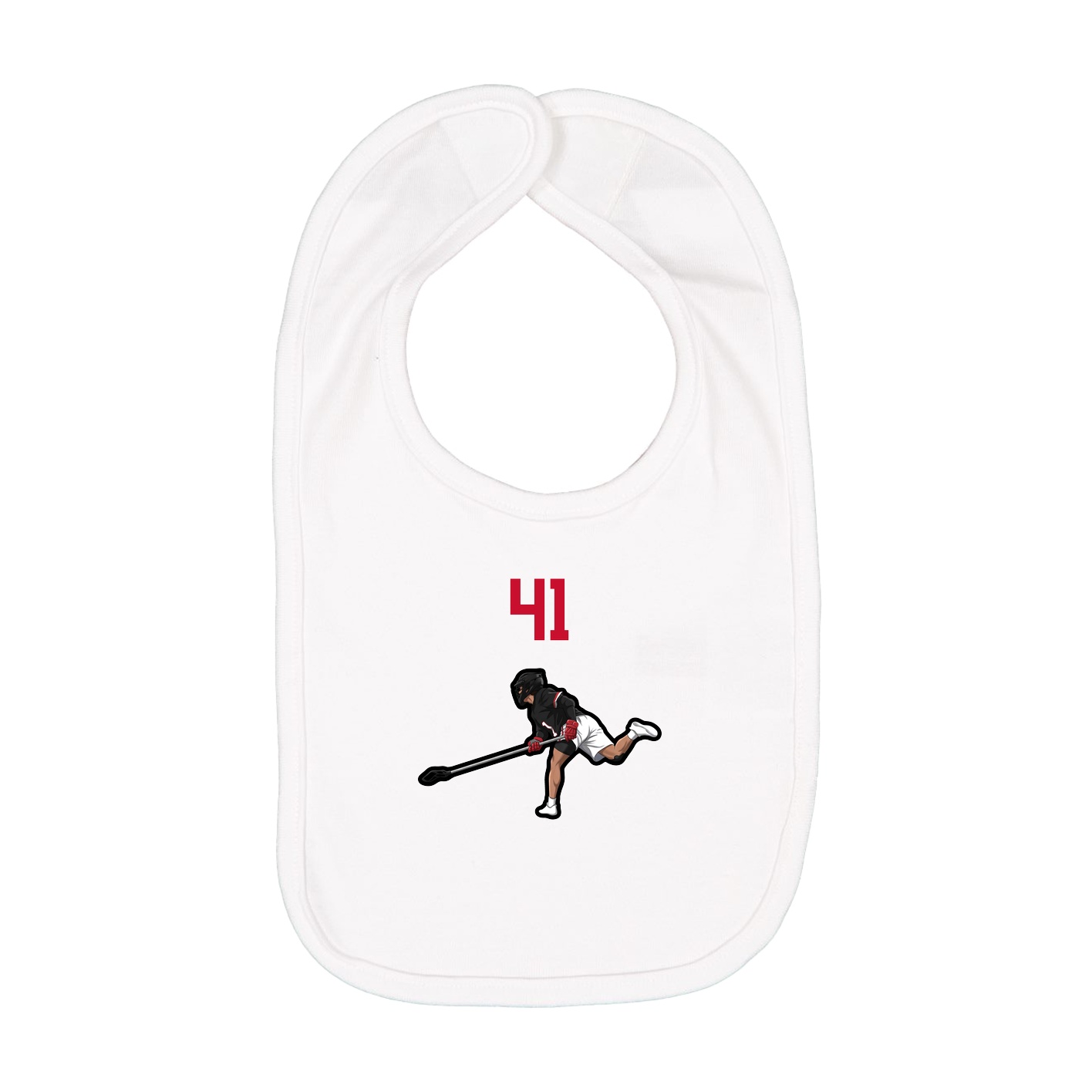 Infant Bib — Number Top in White