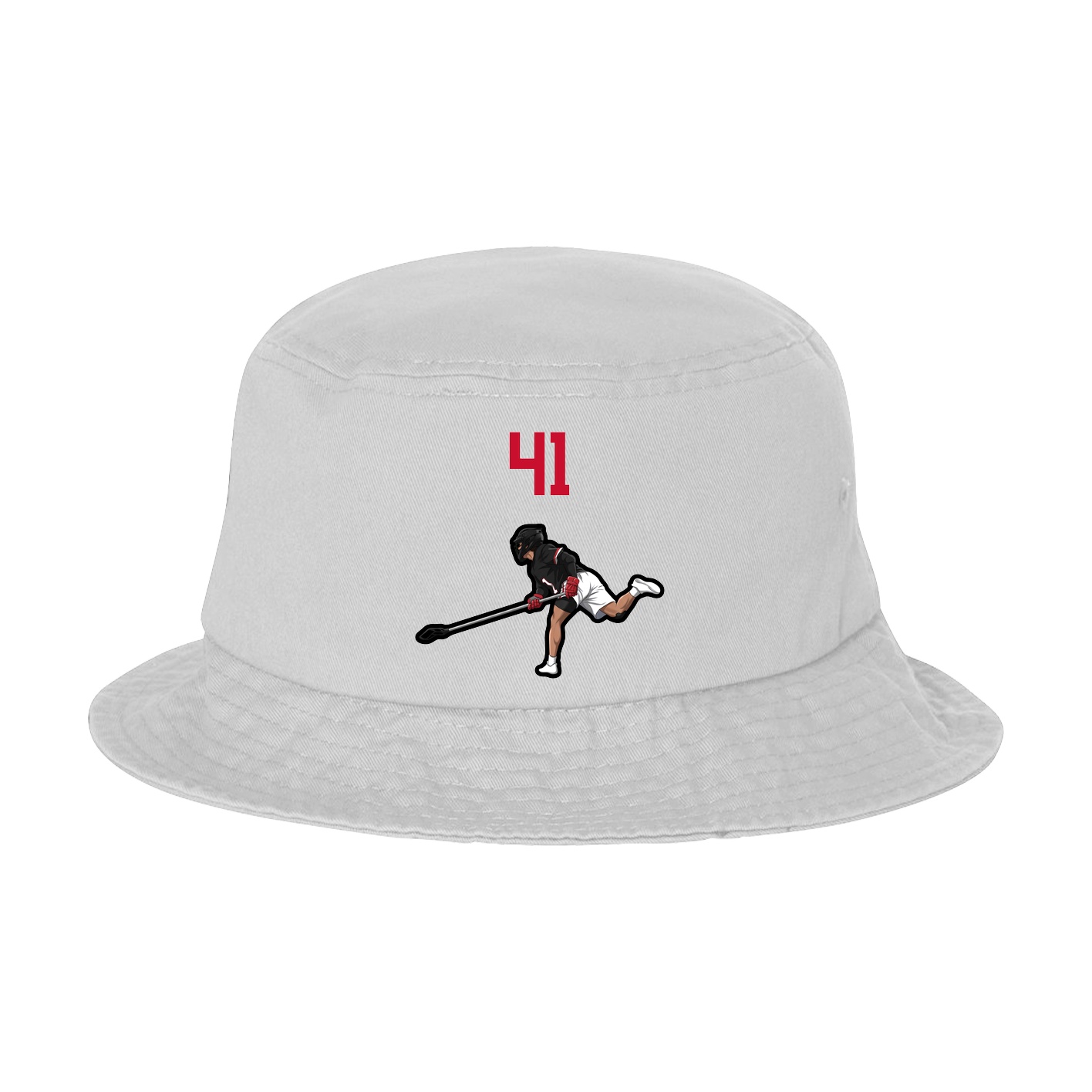 Bucket Cap — Number Top in White