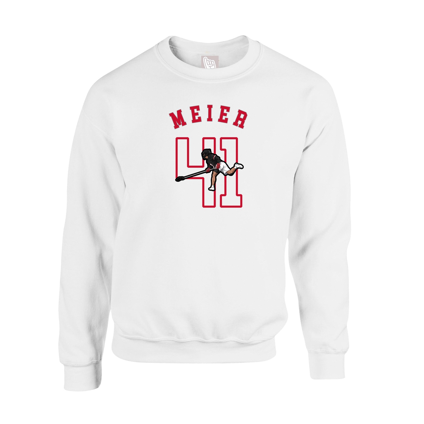 Fleece Crew — Shirsey Arch in White