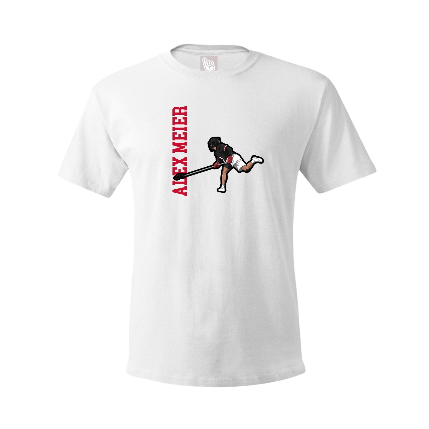 Youth Tee — Name Vertical in White