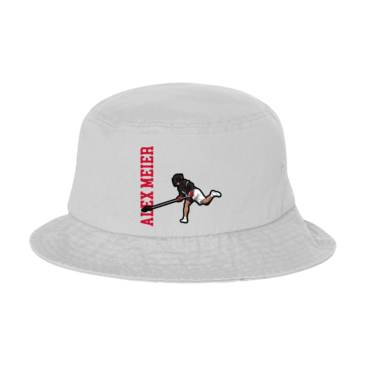 Bucket Cap — Name Vertical in White