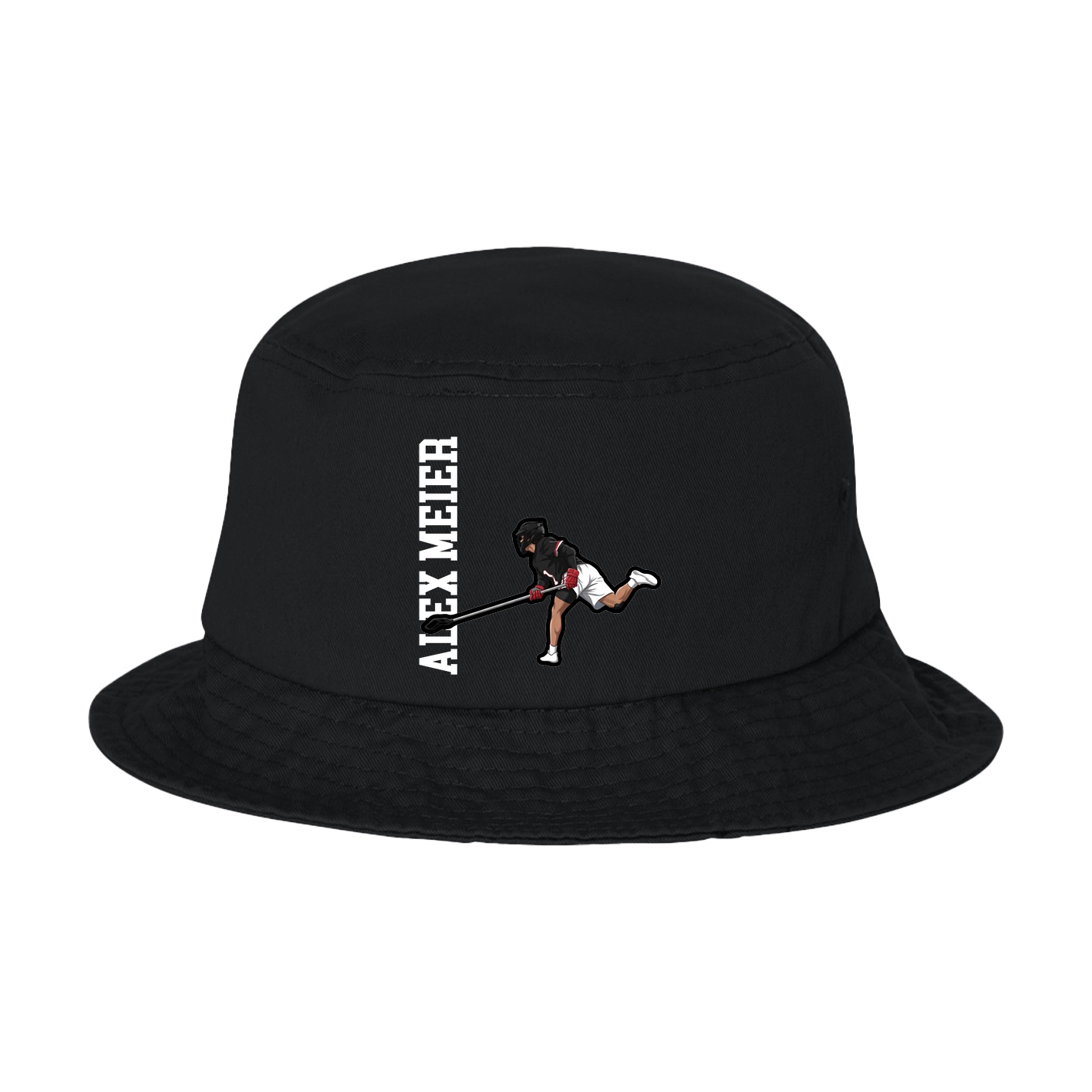 Bucket Cap — Name Vertical in Black