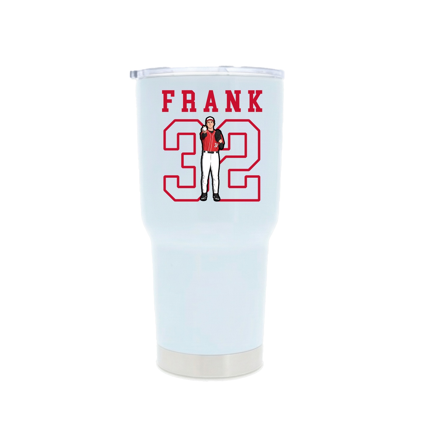30oz Stainless Steel Tumbler — Shirsey in White