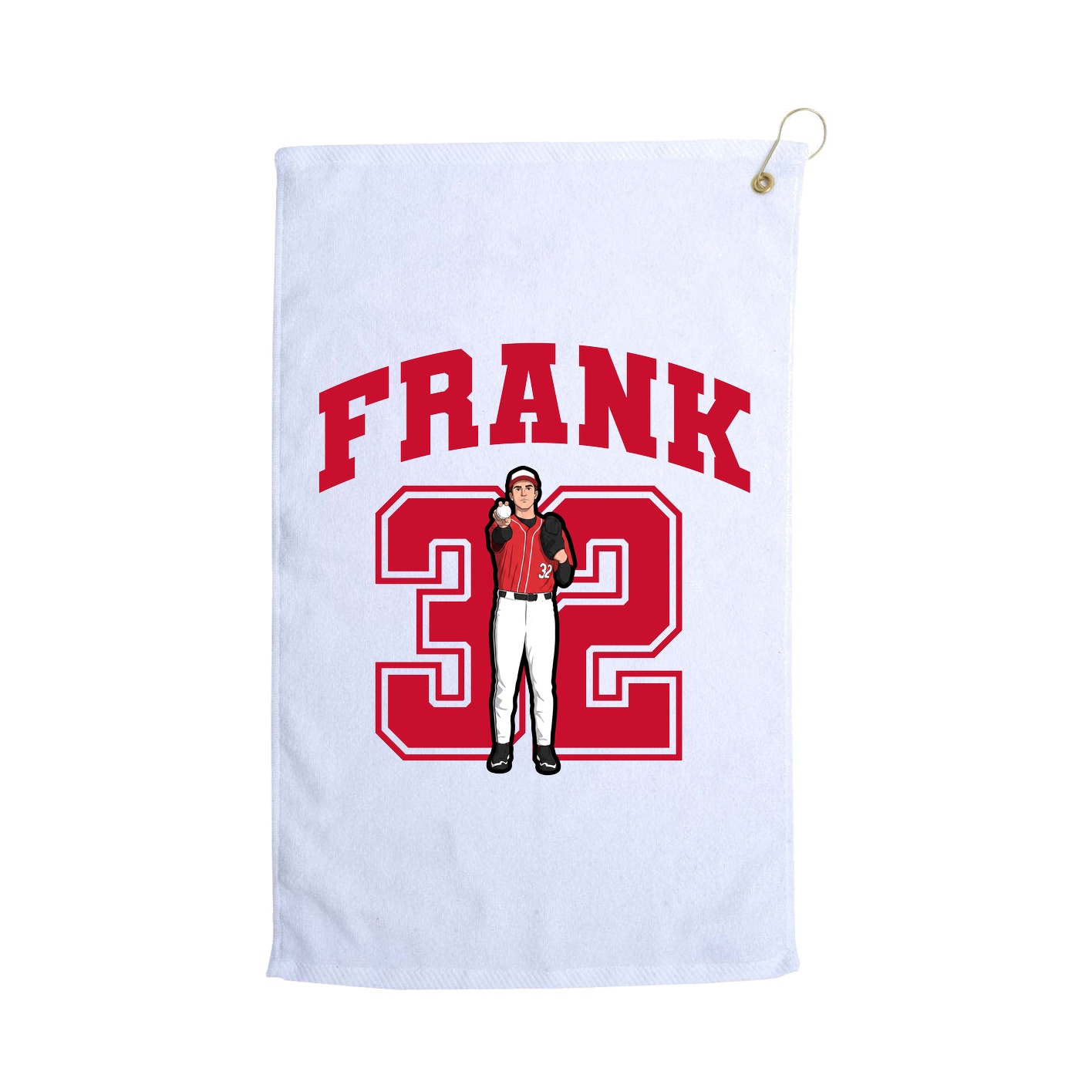 Golf Towel — Number in White