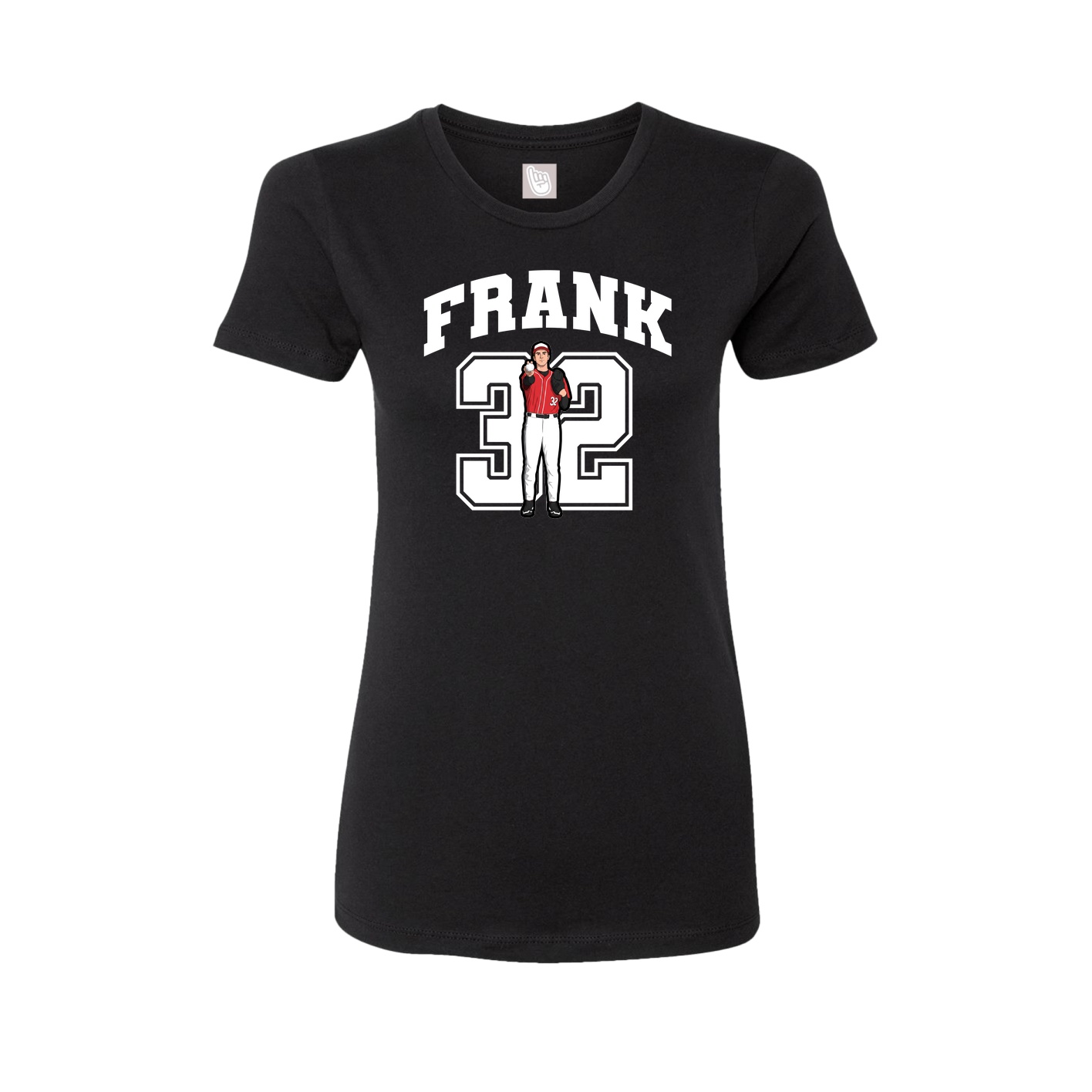 Fitted Women's Tee — Number in Black