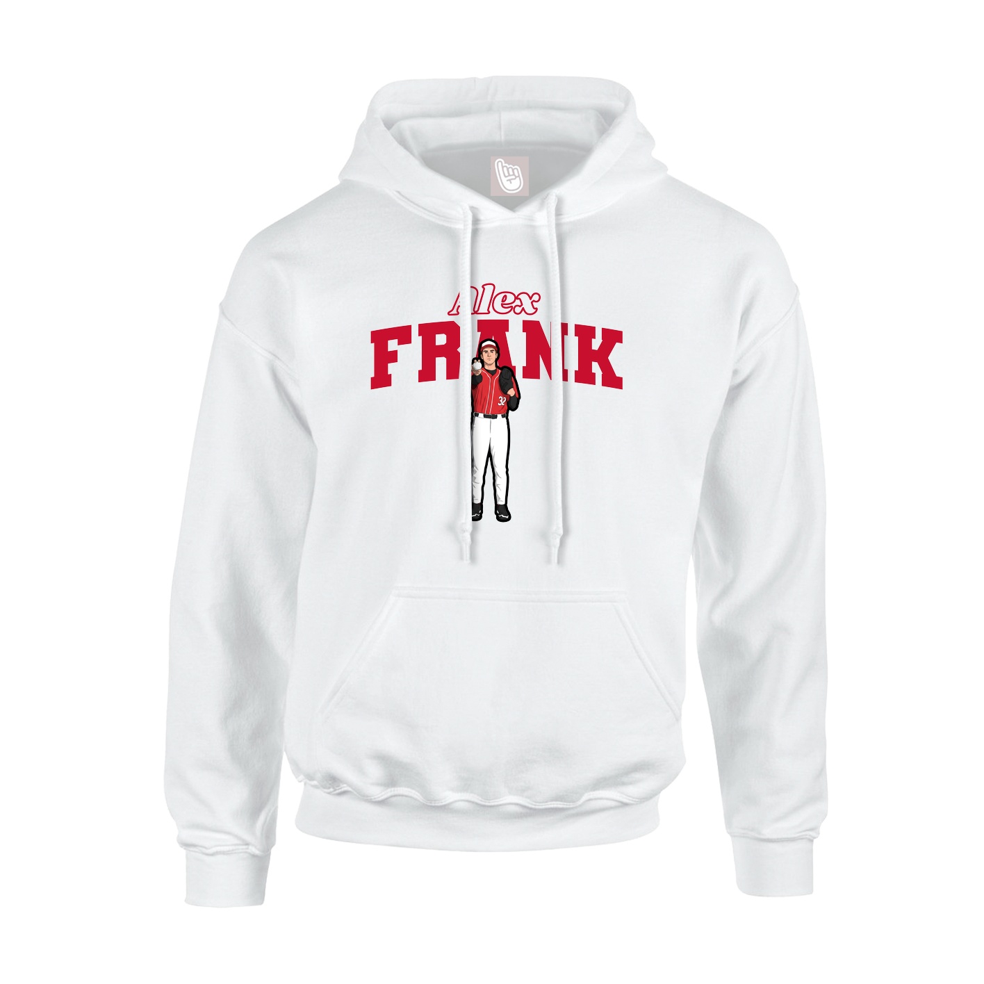 Hoodie — Name Arch in White