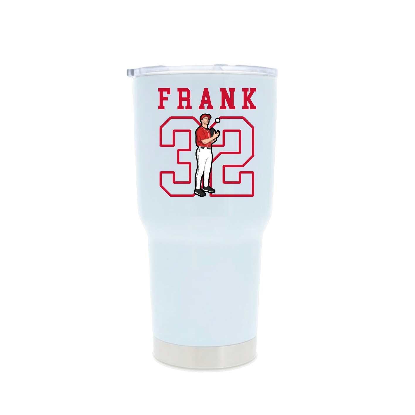 30oz Stainless Steel Tumbler — Shirsey in White