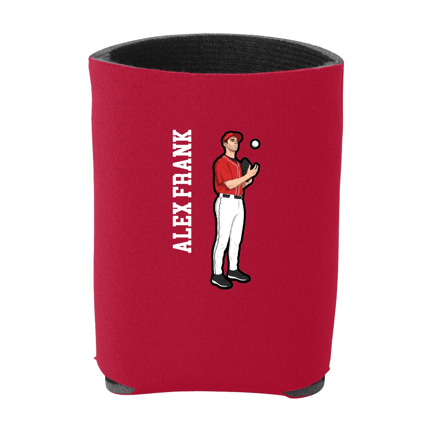 Can Holder — Name Vertical in Red
